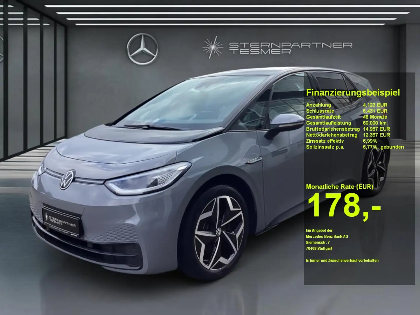Volkswagen ID.3 Pro Performance Family +Pano+ACC+Kamera+Nav Gris - 1