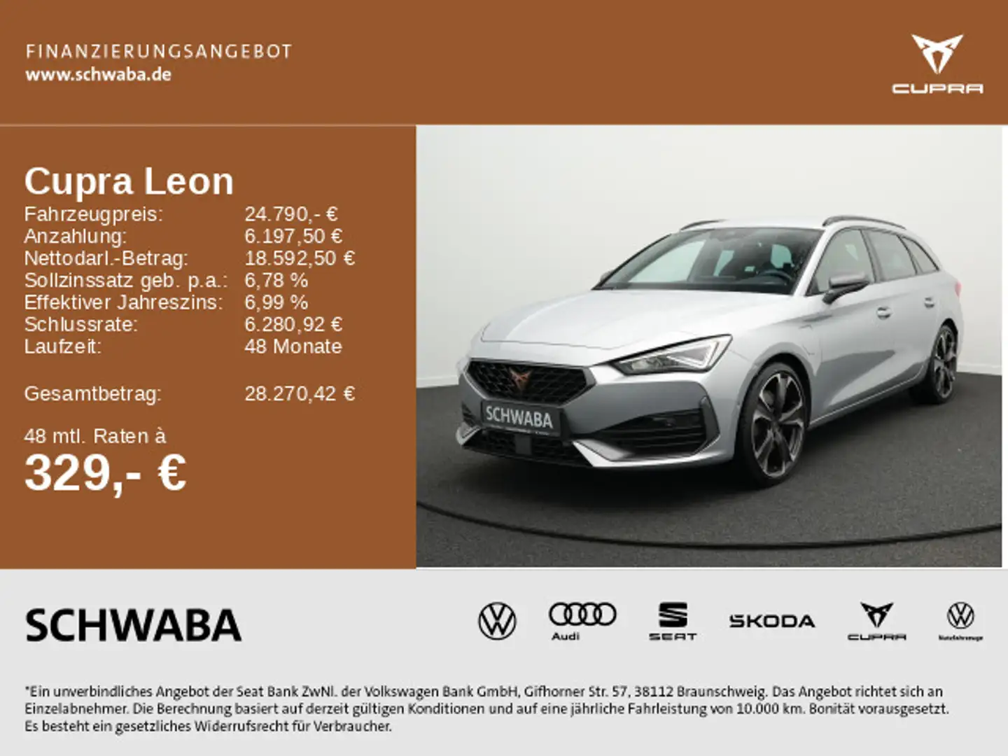 CUPRA Leon Sportstourer VZ 1.4 e-HYBRID *LED*ACC*19"* Silber - 1