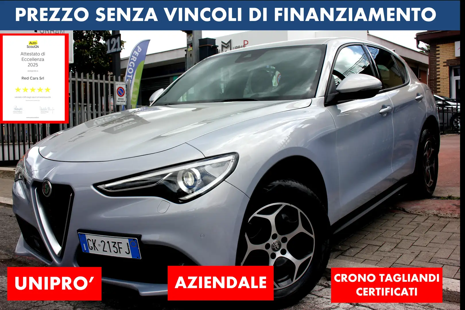Alfa Romeo Stelvio 2.2 190cv Q4 CRONO TAGLIANDI UNIPRO' *PREZZO VERO* - 1