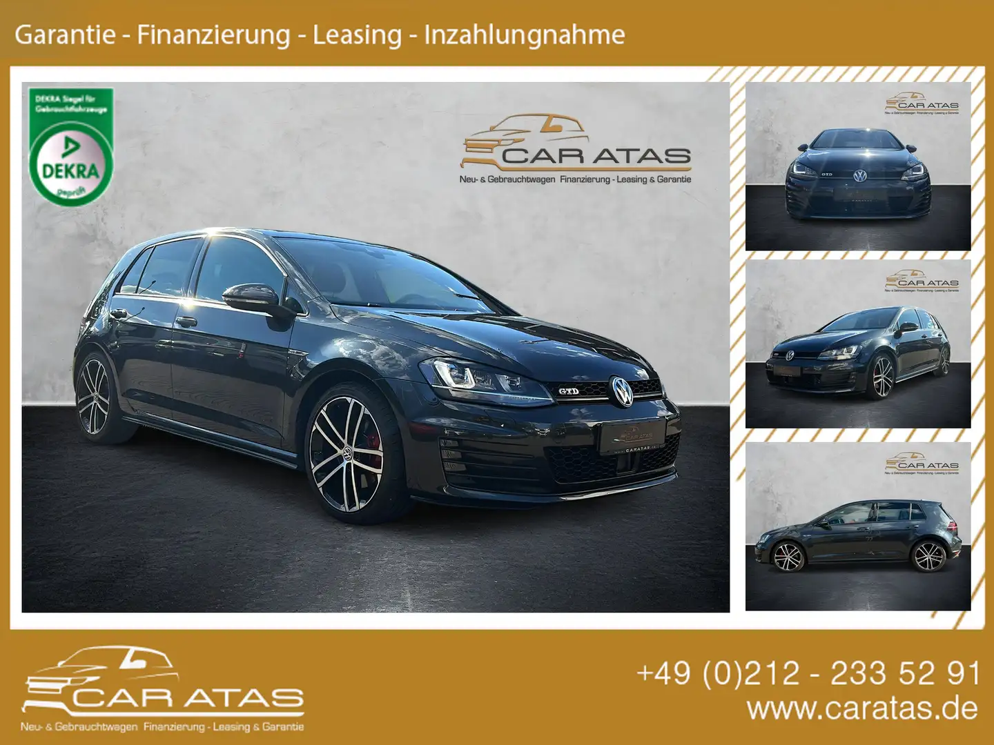 Volkswagen Golf GTD 1.HAND DSG ACC PANO BI XENON RF KAM PDC Grijs - 1