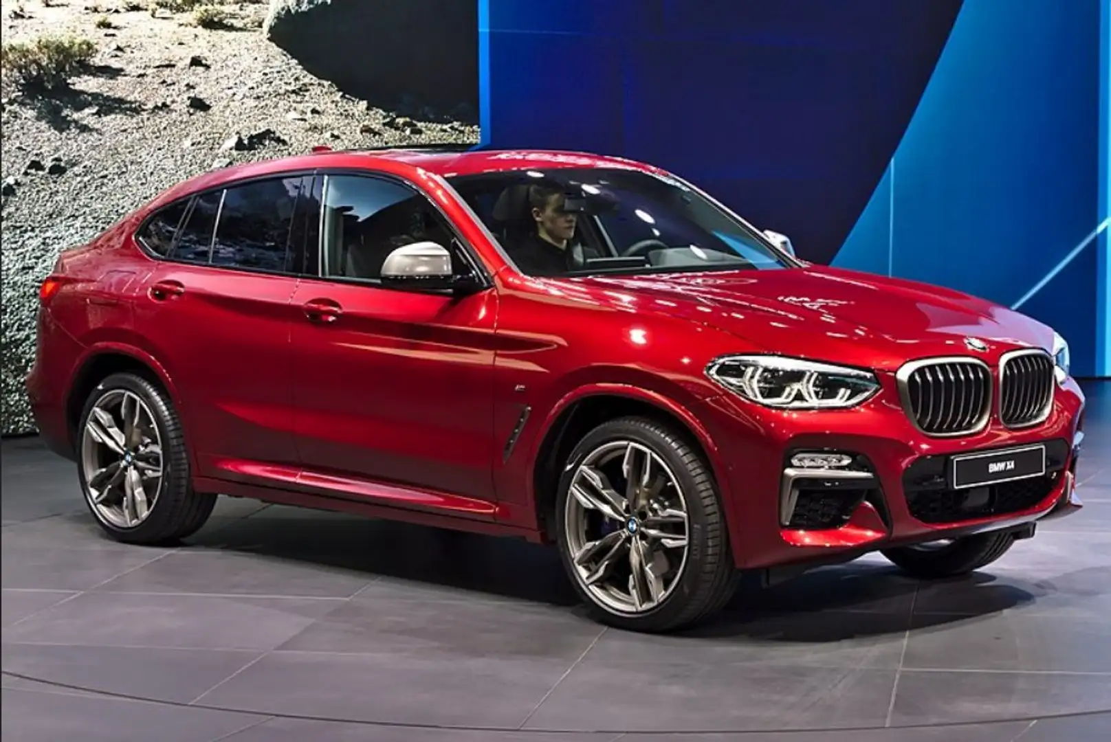 BMW X4 M 40d VOLL IndiviBrilli met VOLL 360‘ STHZ AHK 2x2 Rood - 2