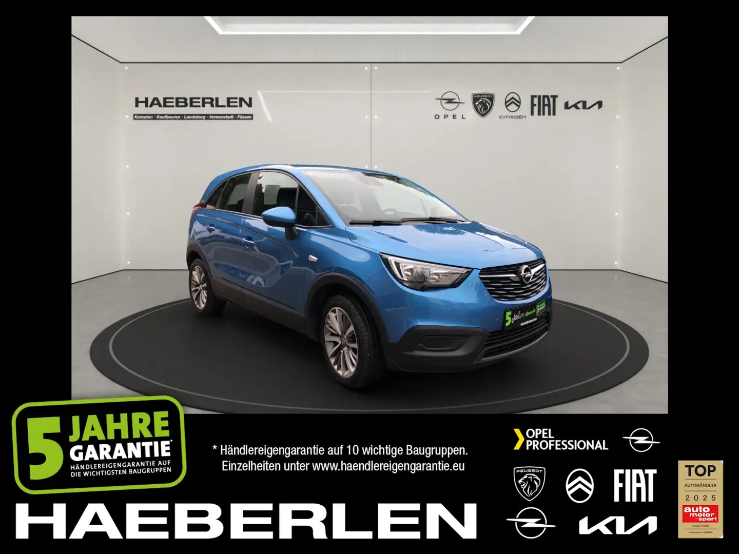 Opel Crossland 1.2 Turbo Edition AHK+SHZ+Kam. Blauw - 1