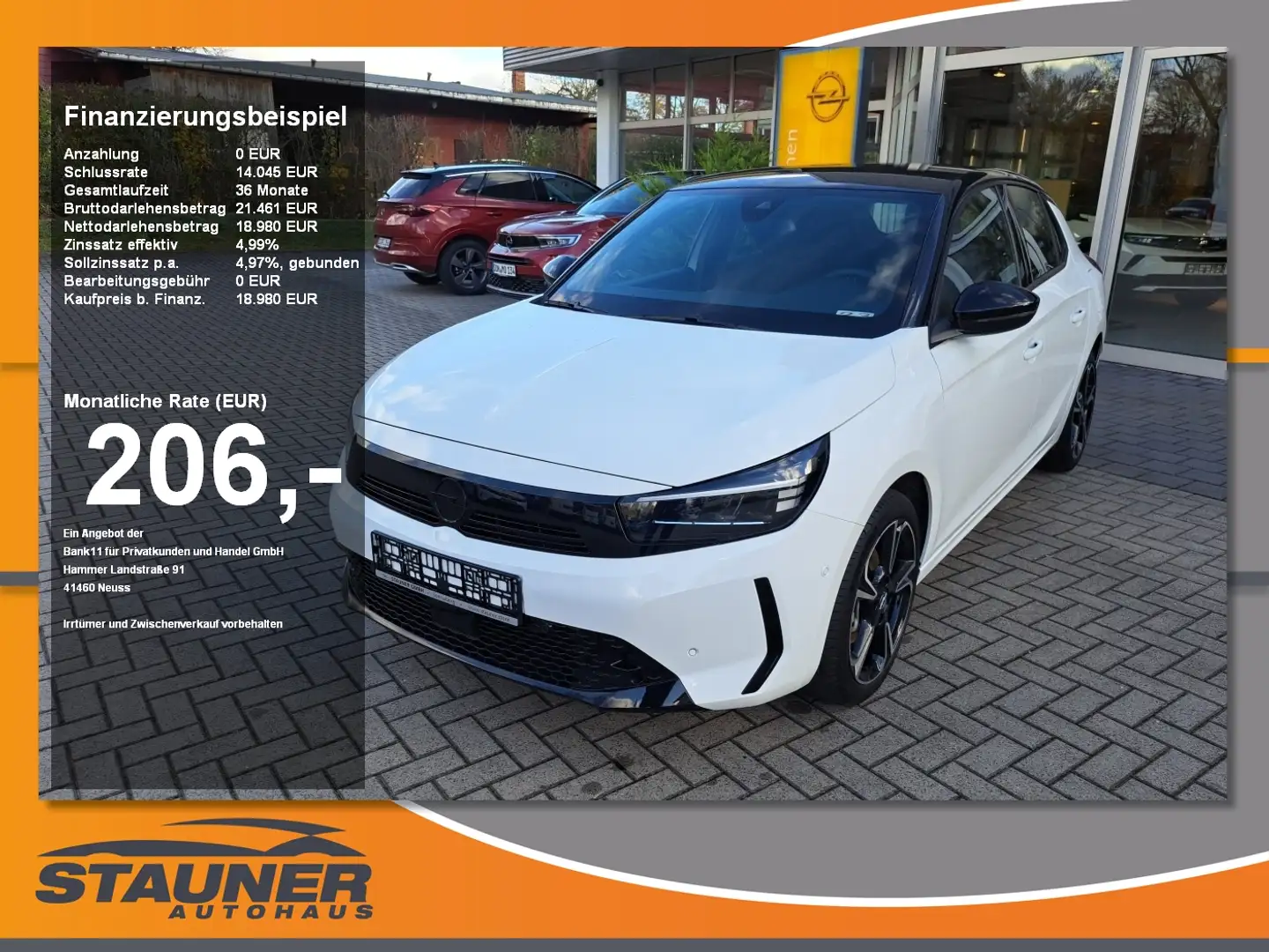 Opel Corsa F 1.2 Turbo GS Blanc - 1