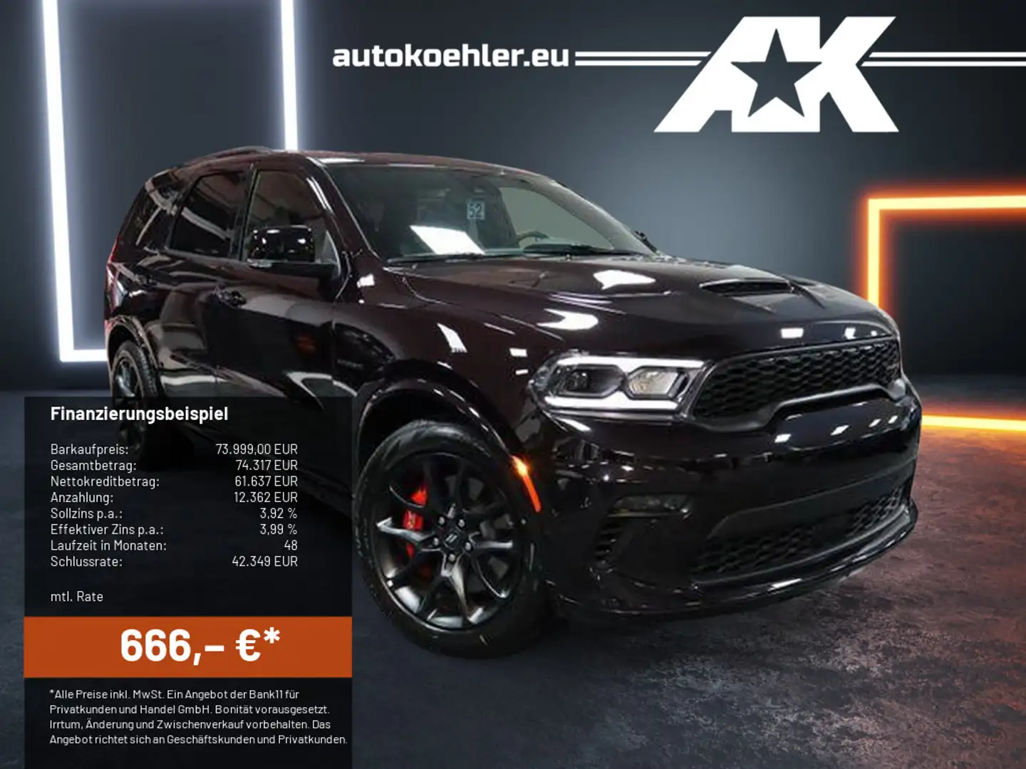 Dodge Durango 5,7 R/T,SRT Package,LPG,RedOxyd Schwarz - 1