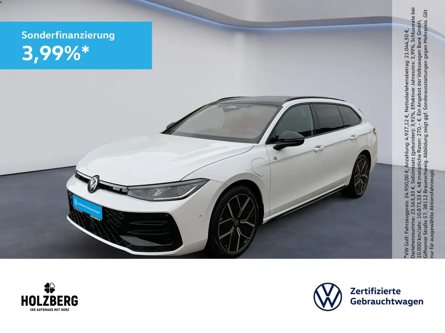 Volkswagen Passat Variant 1.5 eHybrid R-Line MATRIX+AHK+PANO+H&K+HUD Weiß - 1