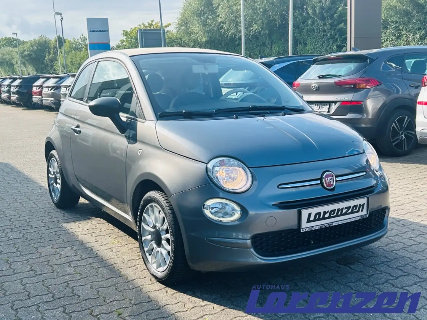 Fiat 500C 1.2 Cabrio HUAU neu Apple CarPlay Android Auto Kli Grau - 2