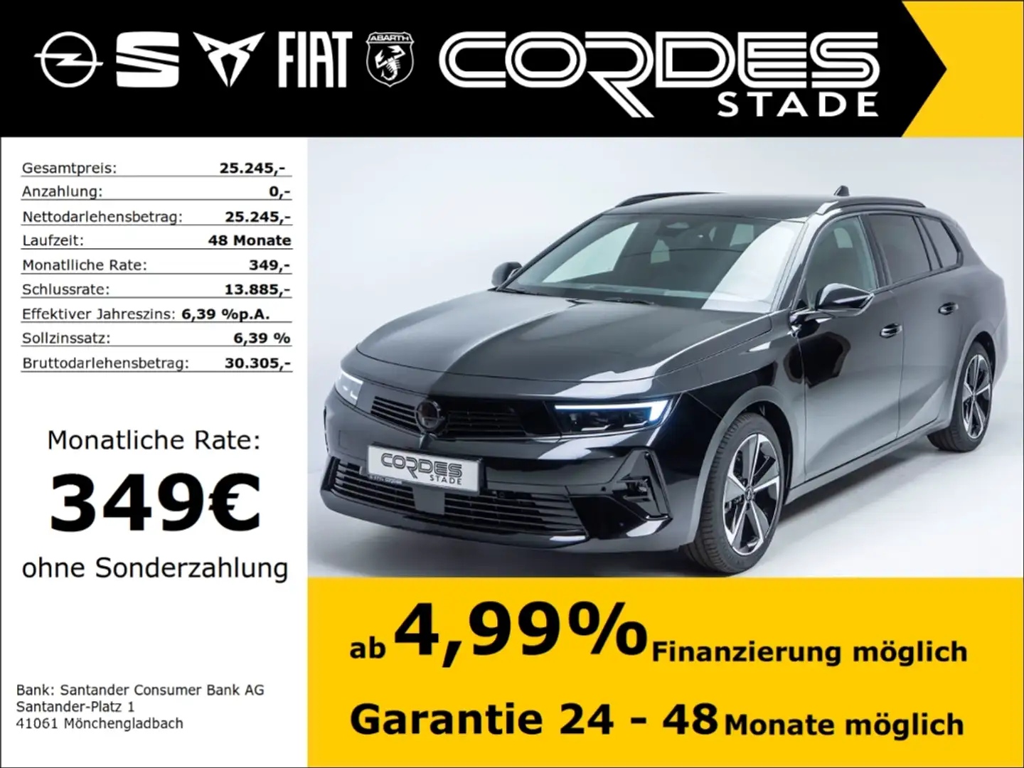 Opel Astra Sports Tourer GS,MatrixLED, AT, SHZ, Kamera, AHK N Zwart - 1