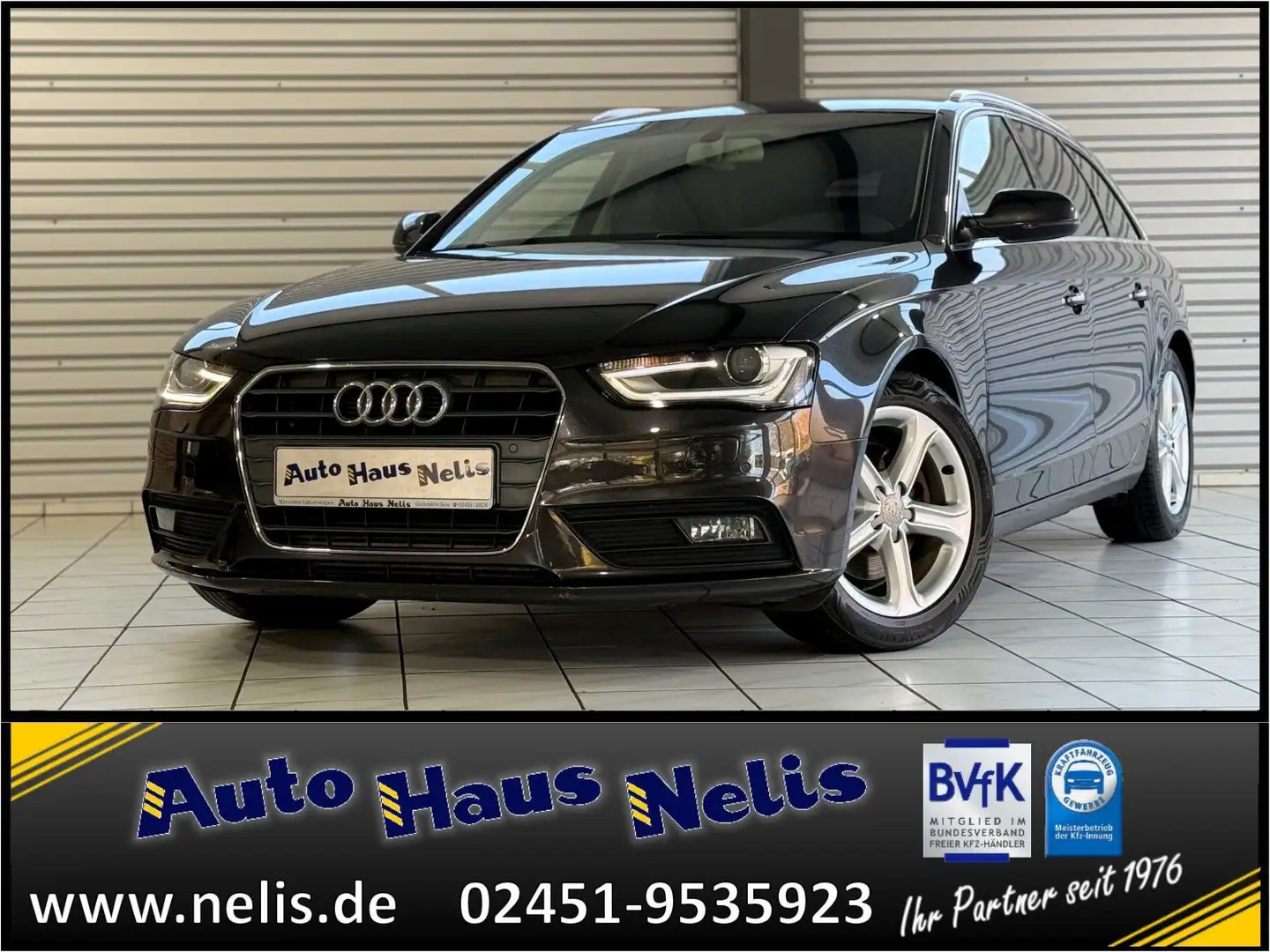 Audi A4 2,0 TDI Avant Autom. Navi-MMI Bi-Xenon PDC Si Grijs - 1