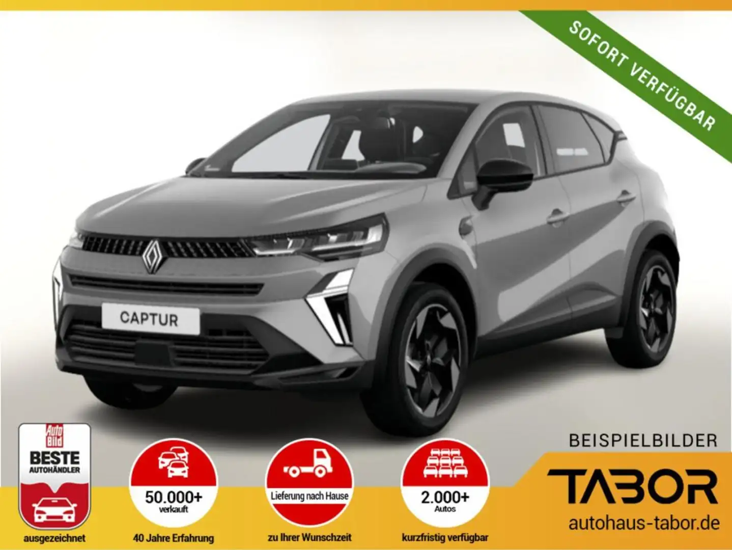 Renault Captur Techno Mild Hybrid 160 EDC PanoD Grau - 1