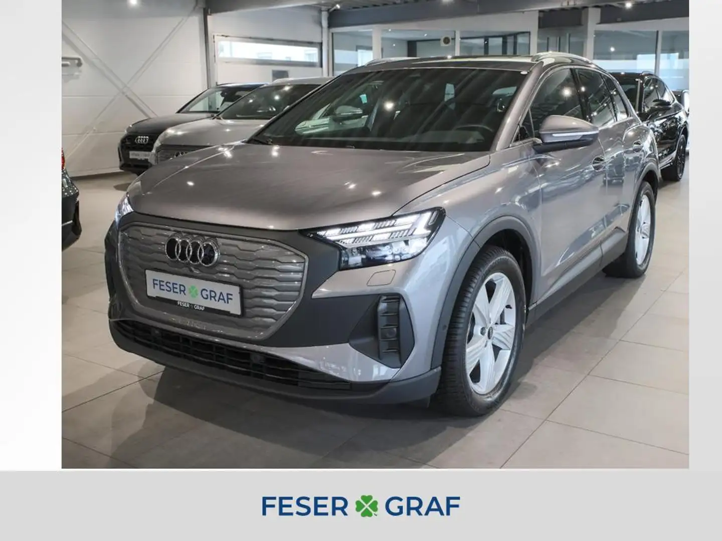 Audi Q4 e-tron 40 S line Int. Matrix Navi Pano Sitzh. Gris - 1