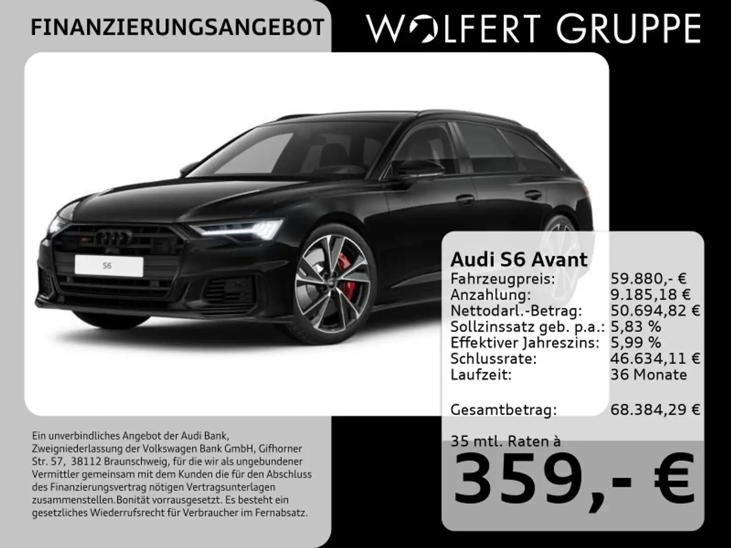 Audi S6 TDI quattro ALLRADLENKUNG*ACC*360°*PANO Noir - 1
