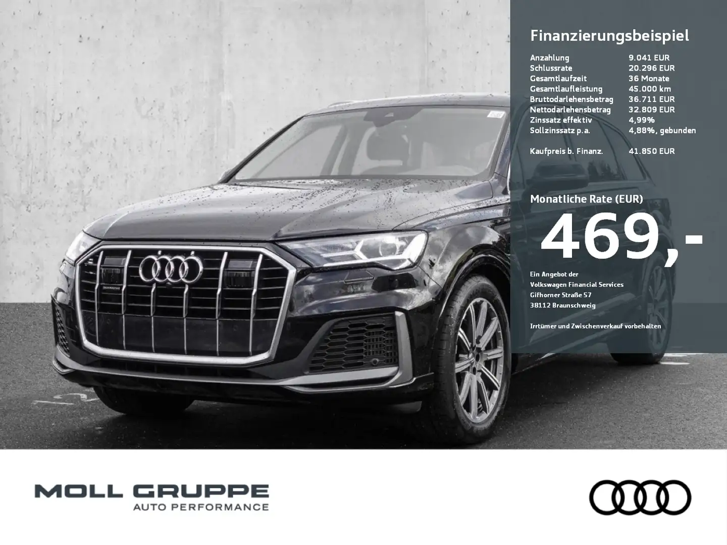 Audi Q7 SUV S line 55 TFSI e quattro 280(381)  tiptronic L Black - 1