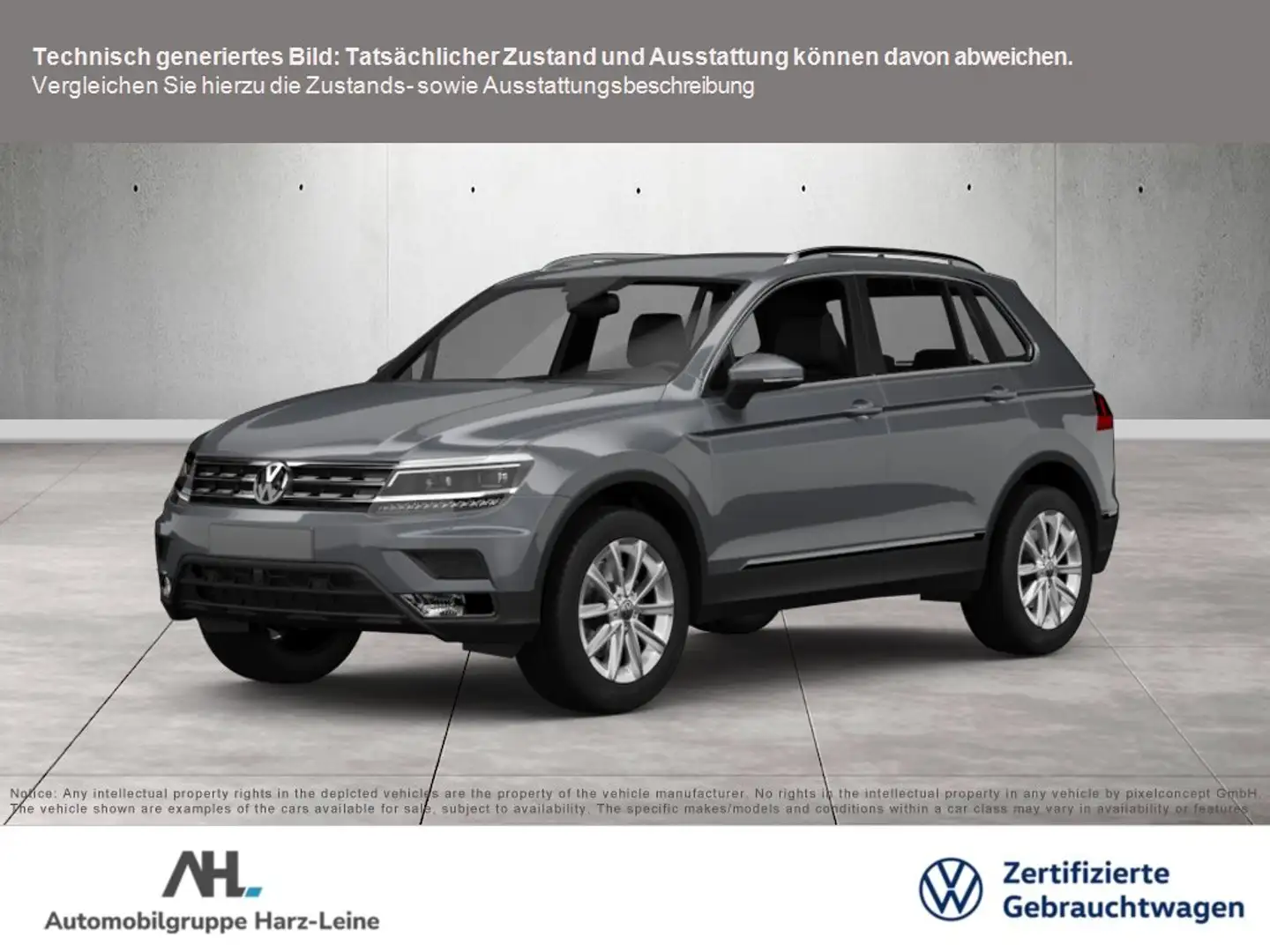 Volkswagen Tiguan 2.0 TDI R-Line 4Motion DSG LED Navi ACC Pano AHK S Grau - 1