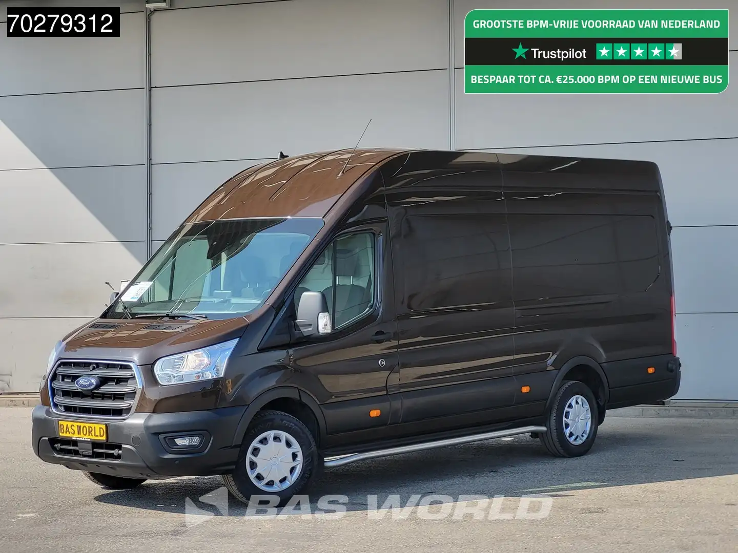 Ford Transit 165pk Automaat L4H3 Airco Cruise Camera Parkeersen Bruin - 1