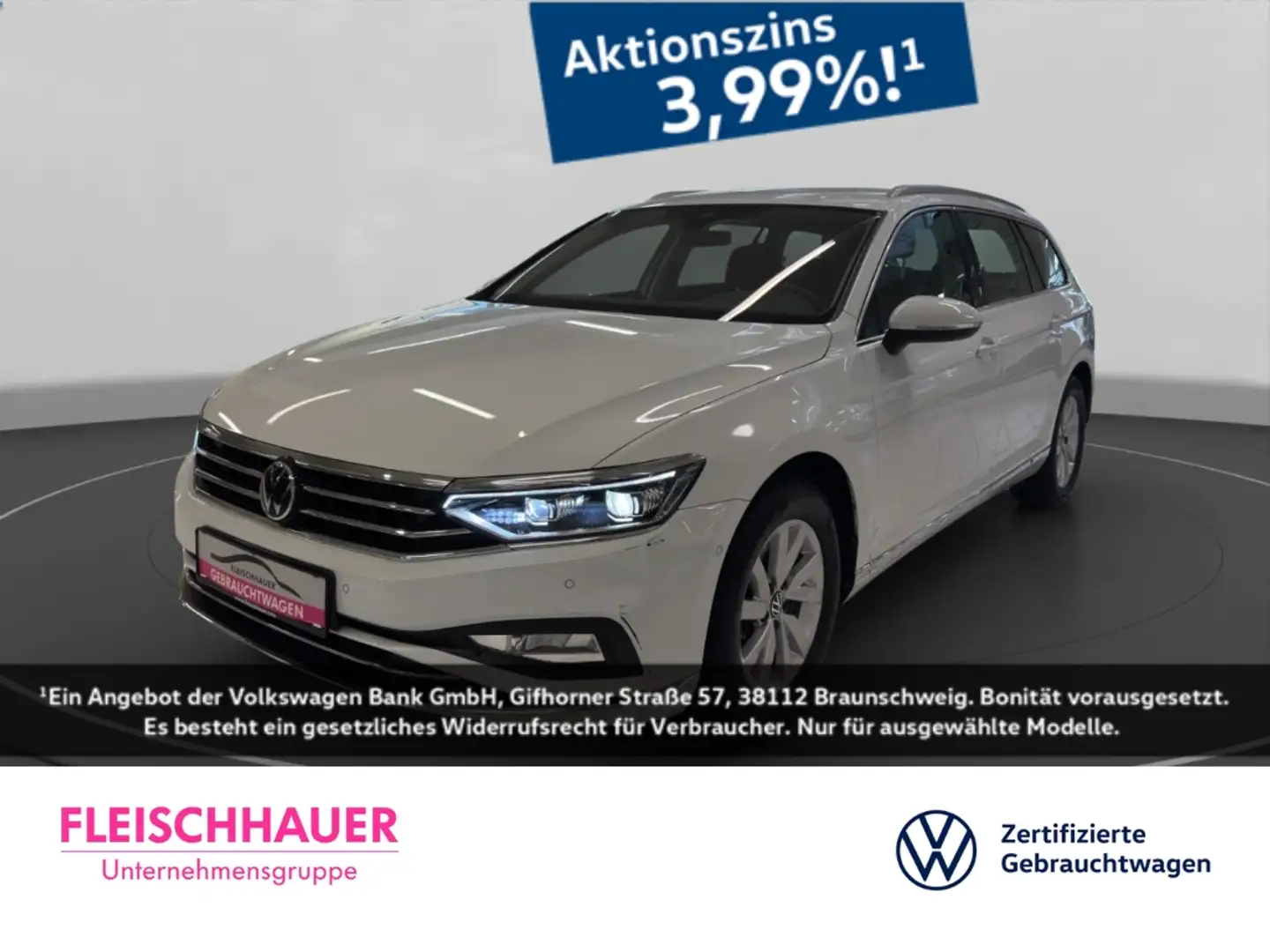 Volkswagen Passat Variant 2.0 TDI Elegance Matrix+Navi+AHK+360°+App-connect Weiß - 1