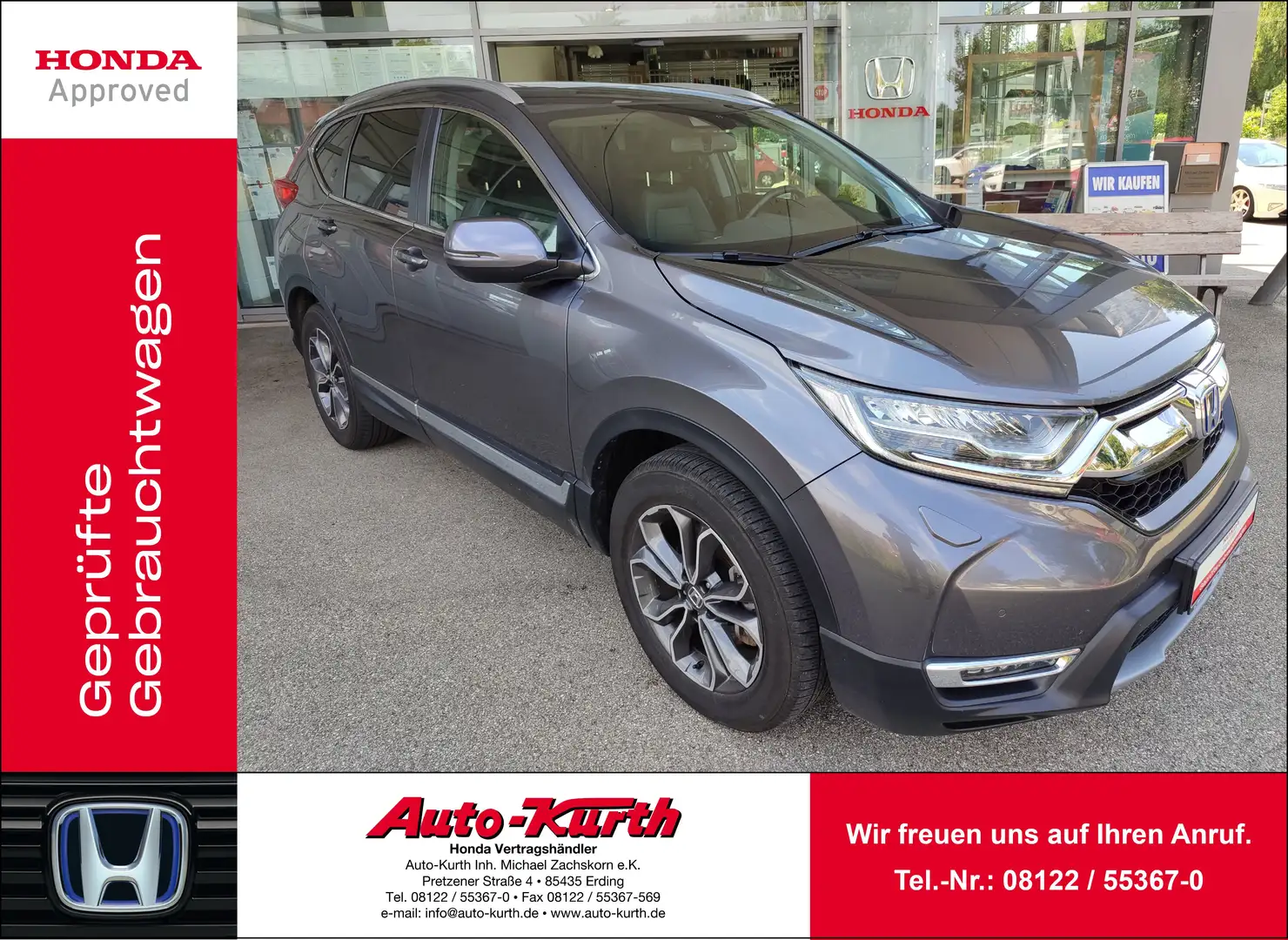 Honda CR-V 2.0 i-MMD Hybrid 4WD Executive -HUD-LED-NAV-PANO Grau - 1