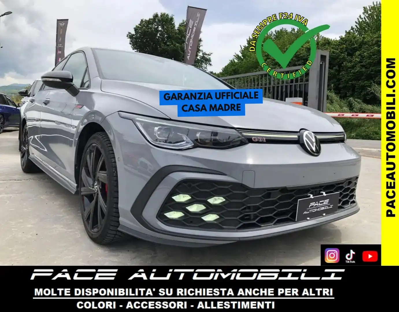 Volkswagen Golf GTI 18 IQ LED MATRIX KAMERA NAVI PDC BLACK PACK ACC Grigio - 1