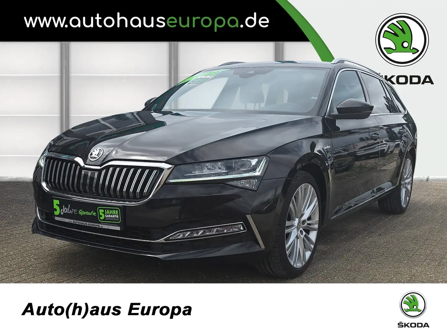 Skoda Superb Combi 2.0 TDI DSG L&K ACC KlimaA Navi Kam360 AHK M Zwart - 1