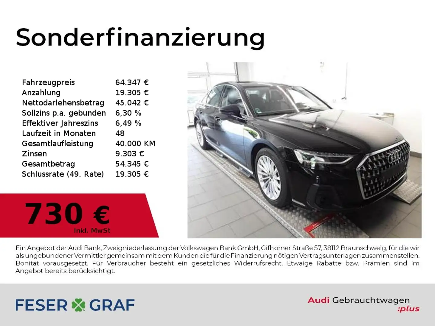 Audi A8 50 TDI HUD,DynamikAllradl,Pano,Sitzbel,B&O,Kameras Noir - 1