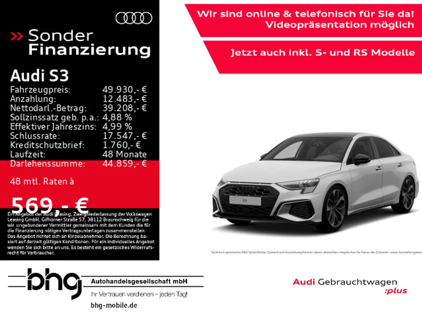 Audi S3 TFSI Limousine quattro S tronic Weiß - 1