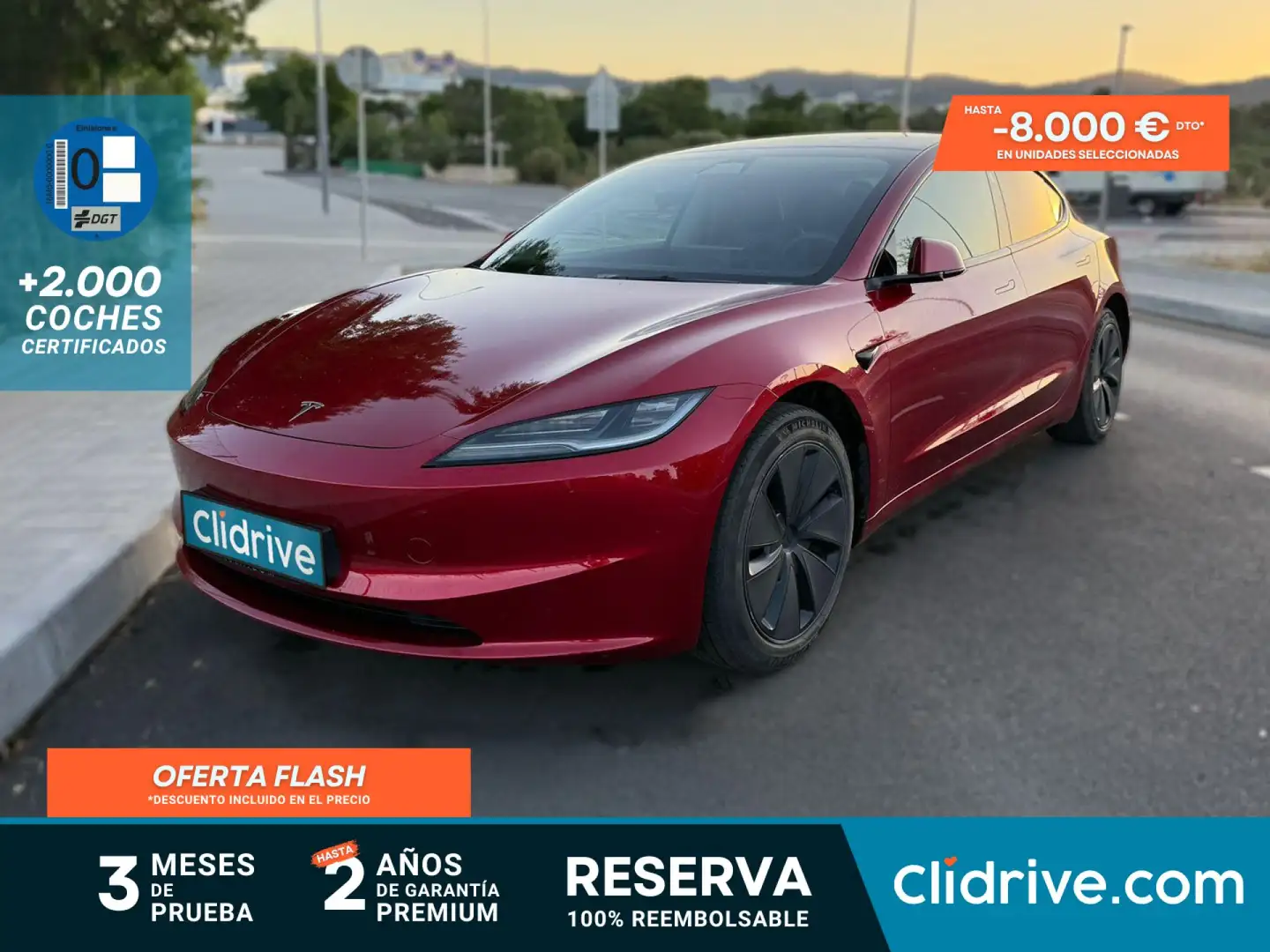 Tesla Model 3 Gran Autonomía AWD Burdeos - 1