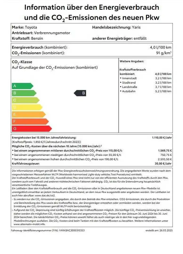 Toyota Yaris Hybrid 5-Türer 116 1.5 VVT-i Teamplayer/Co Gris - 2