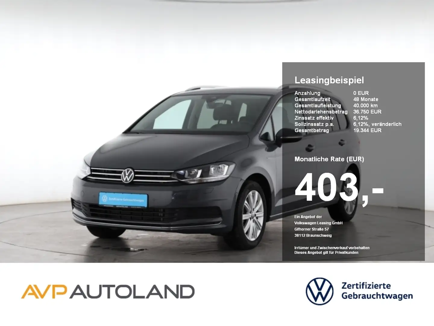 Volkswagen Touran 1.5 TSI DSG MOVE | AHK | ACC | NAVI | Grau - 1