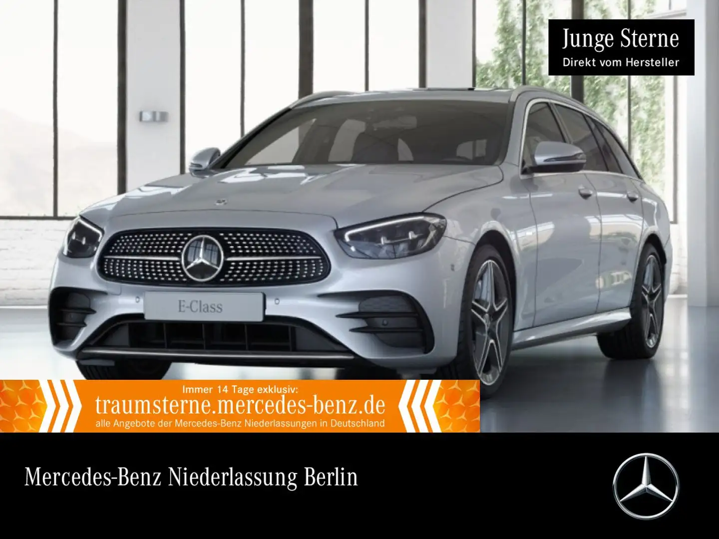Mercedes-Benz E 300 e T AMG+LED+FAHRASS+BURMESTER+KAMERA+9G Silber - 1
