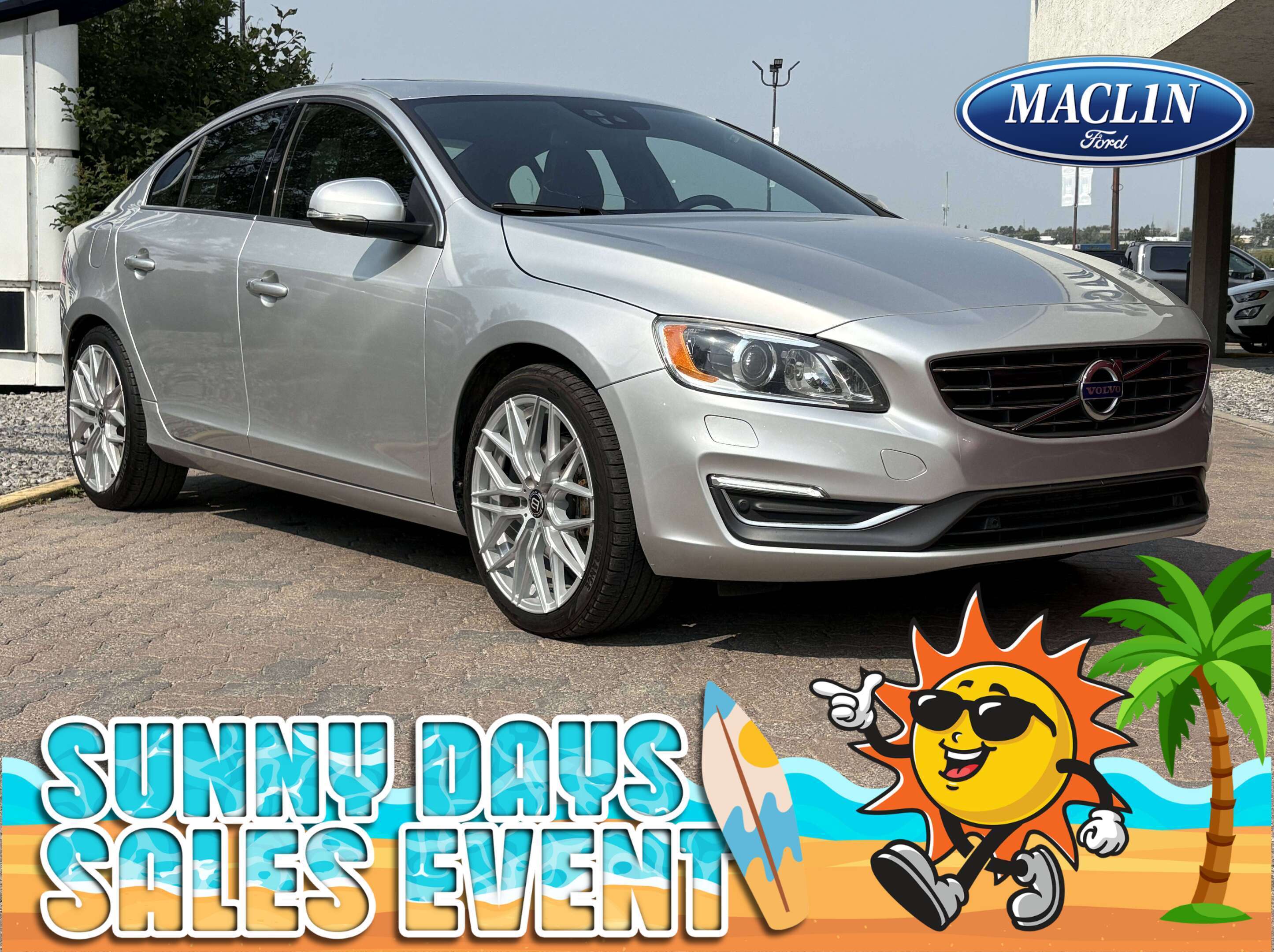 Silver 2015 Volvo S60 Sedan All-Wheel Drive 6-Speed Automatic