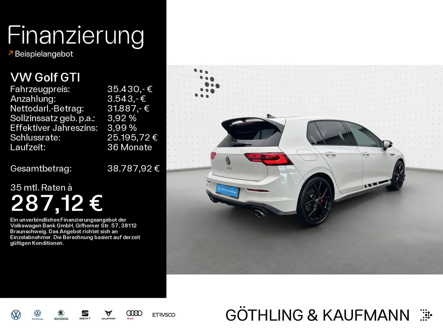 Volkswagen Golf GTI Clubsport 2.0 TSI*NAVI*PANO*BlackStyle* Weiß - 1