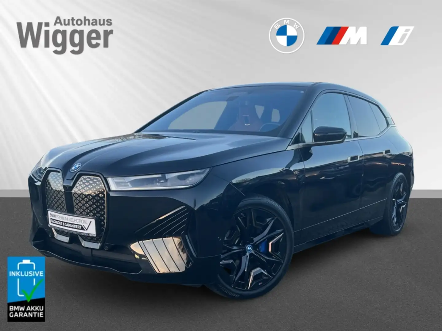 BMW iX Sport xDrive 40/HUD/AHK/Panorama/Navi/Leder Schwarz - 1