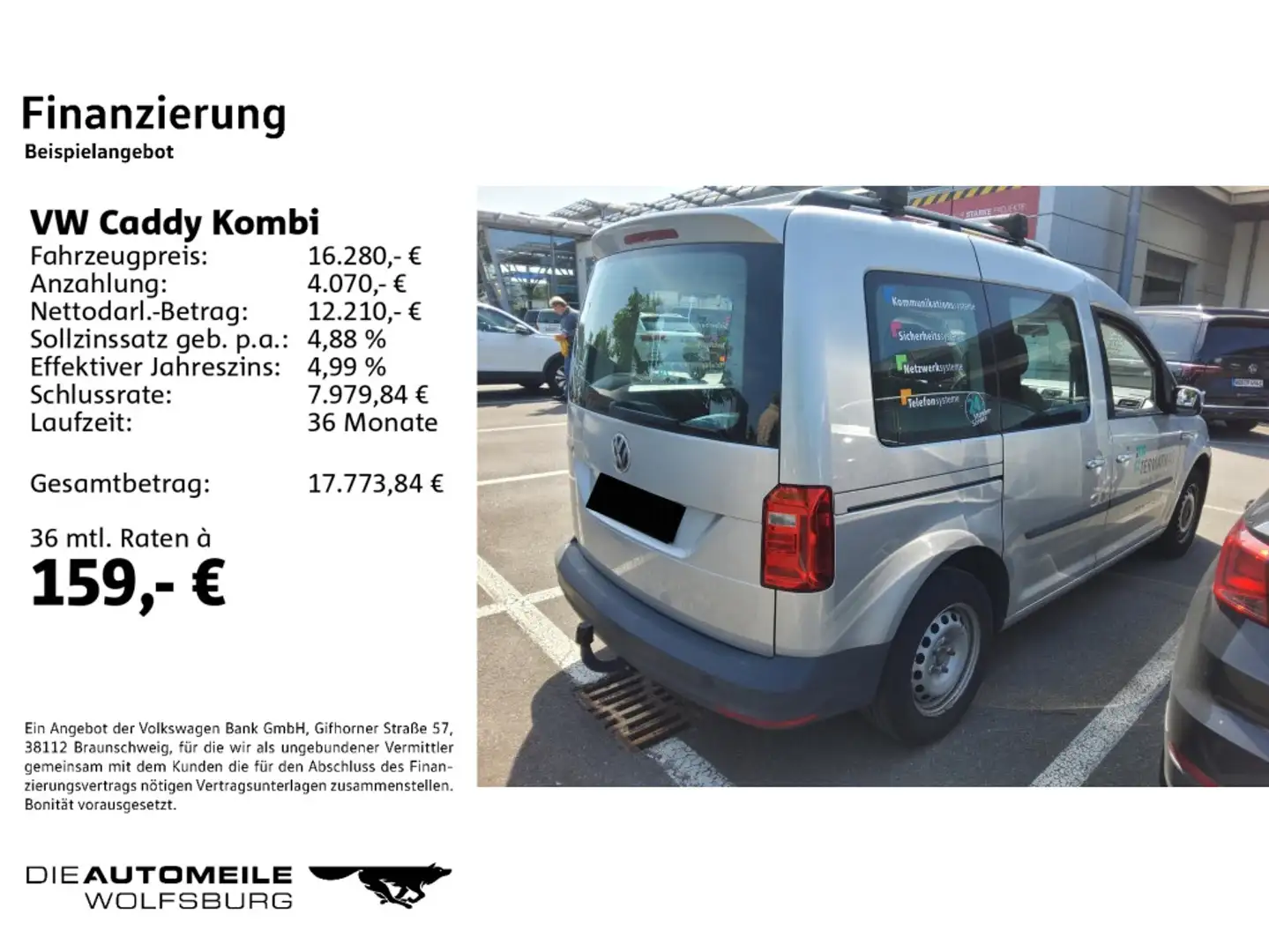 Volkswagen Caddy 1.0 TSI Trendline Tempo/Front-Assist Argento - 2