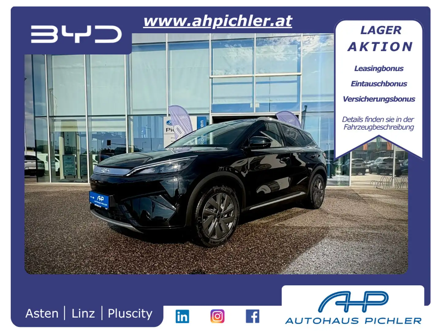 BYD Atto 3 EVO Excellence AWD 330KW  LEASING AKTION Schwarz - 1