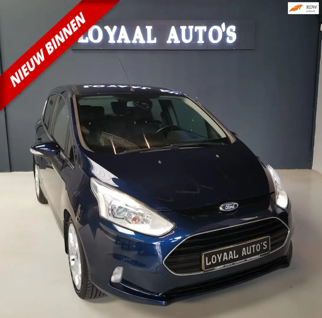 Ford B-Max 1.0 EcoBoost Titanium| AIRCO | NAP | PDC | APK. Blauw - 1