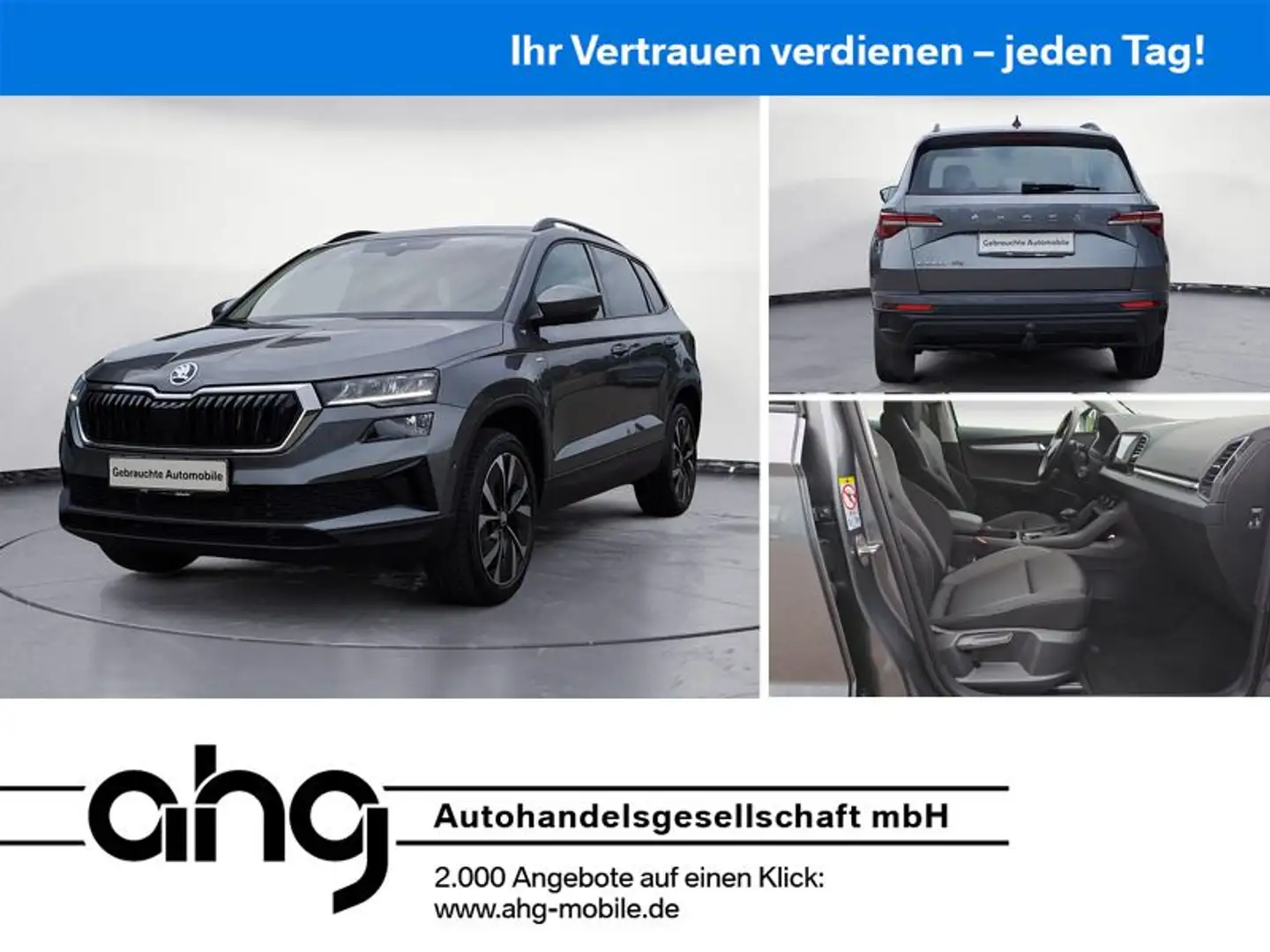 Skoda Karoq 1.5l TSI DSG TOUR Navi ACC LED AHK PDC 360 Grau - 1