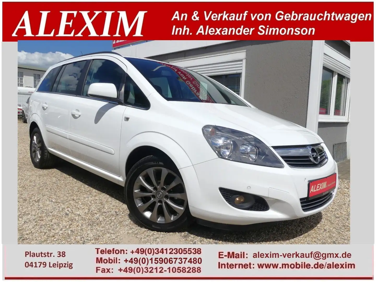 Opel Zafira B/7 Sitzer/Erdgas/Klimaaut/Tempomat/PDC Blanco - 1