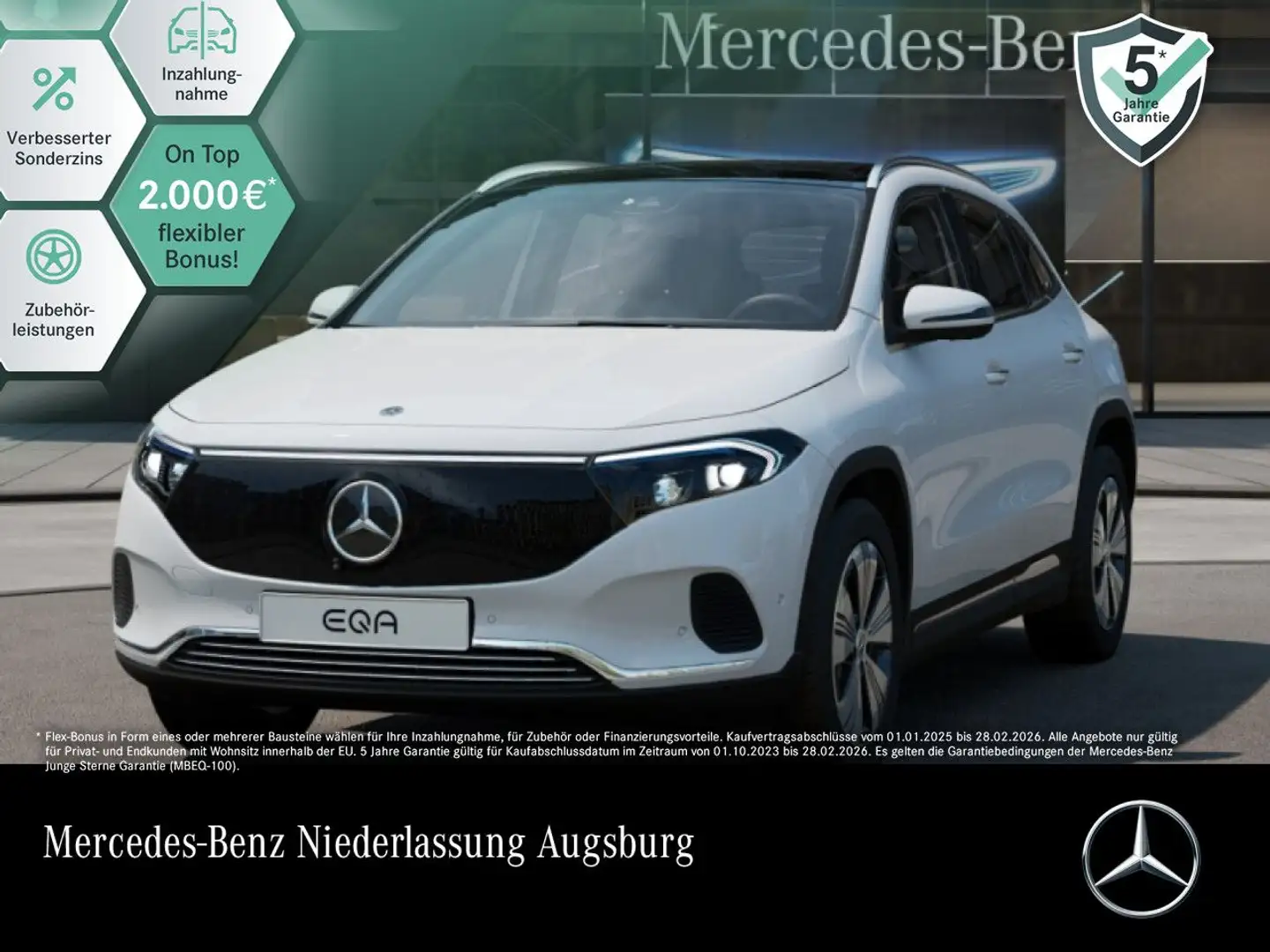 Mercedes-Benz EQA 300 4M PROG+PLUS-PAKET+AHK+PANO+360+KEYLESS Weiß - 1