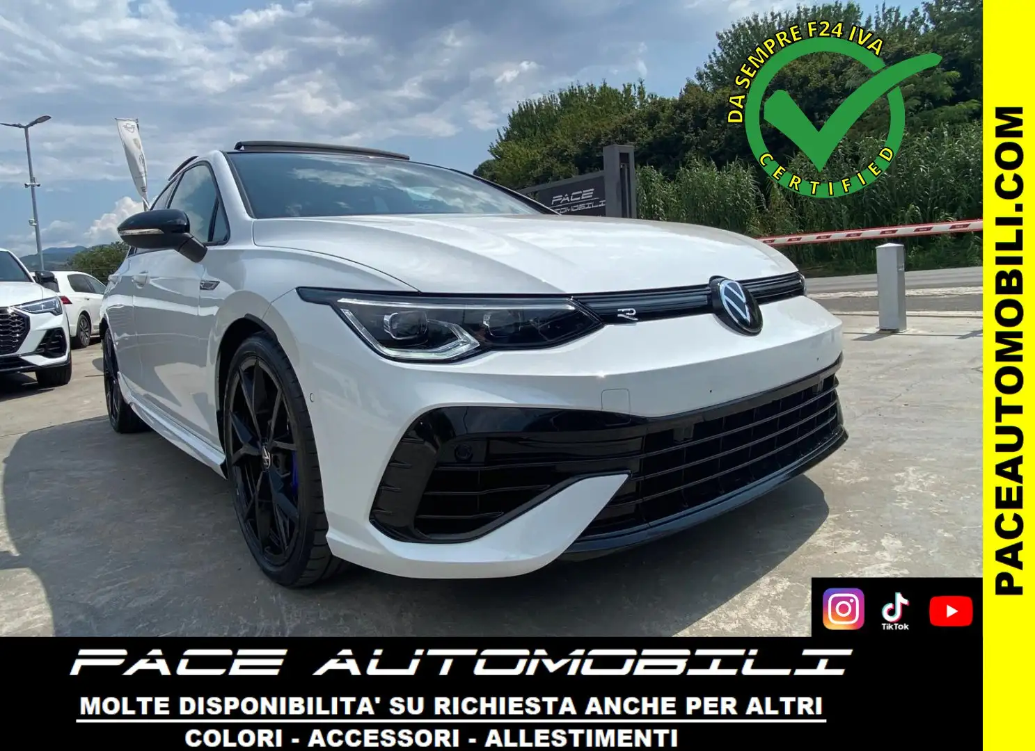 Volkswagen Golf R 8 VIII PERFORMANCE TETTO KAMERA 19" DRIFT BLACK Blanc - 1