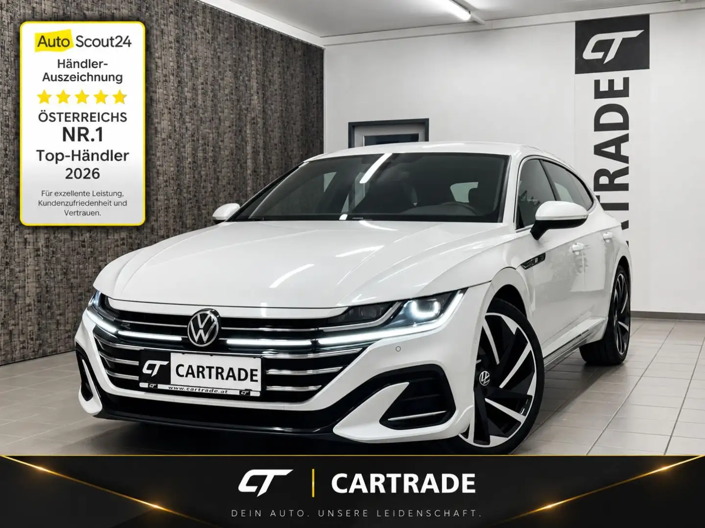 Volkswagen Arteon 2.0 TDI R-Line 4Motion/LED/VIRTUAL/ACC/NAVI/RÜCKF Weiß - 1