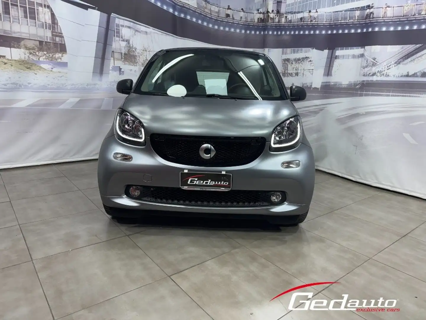 smart forTwo 90 0.9 Turbo Passion AUT. NAVI TETTO ANORAMA Grigio - 1