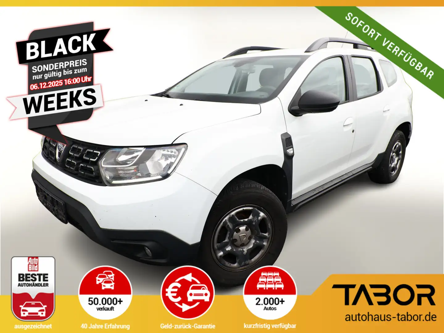 Dacia Duster II 1.6 SCe 115 Comfort Nav PDC SHZ Kam Weiß - 1