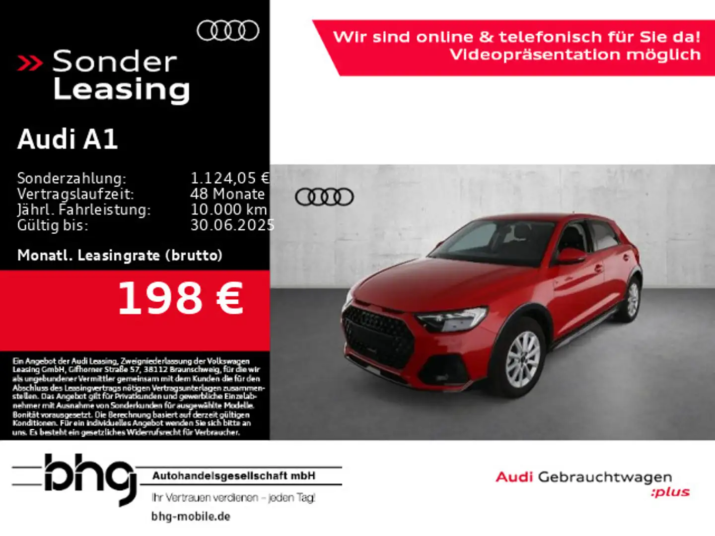 Audi A1 30 TFSI allstreet S tronic Rot - 1