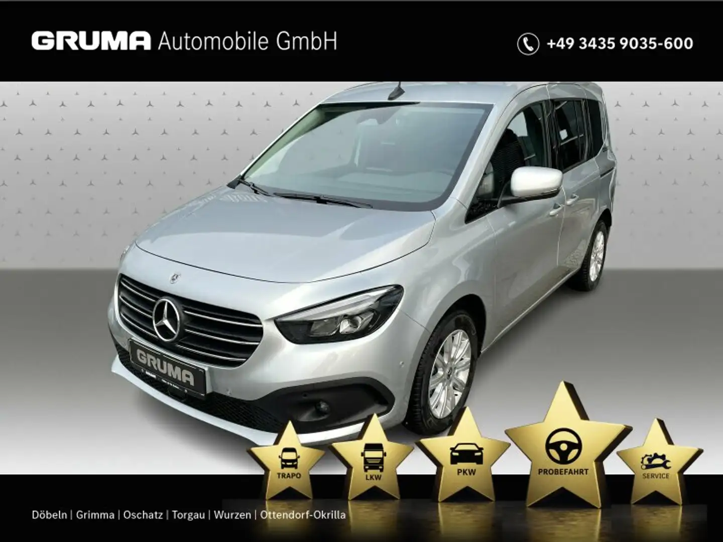 Mercedes-Benz T 180 d PROGRESSIVE LED+NAVI+LEDER+TOTW+KAMERA+ BC Argintiu - 1