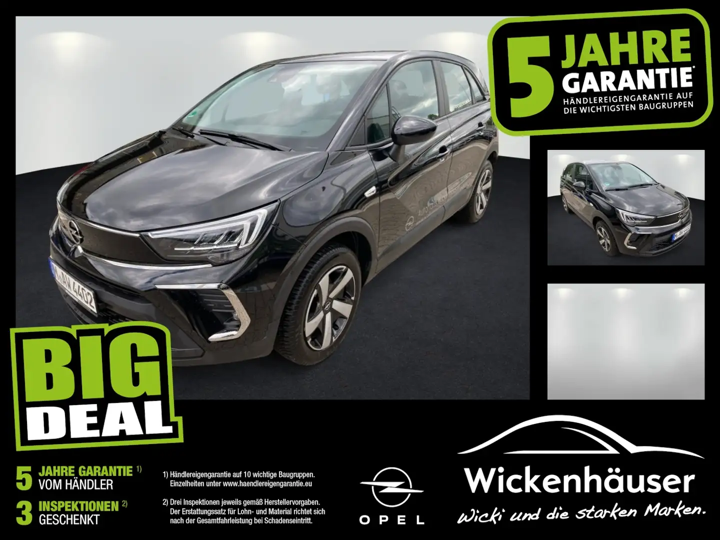 Opel Crossland 1.2 Turbo Enjoy FLA SpurH LED PDC KAM Nero - 1