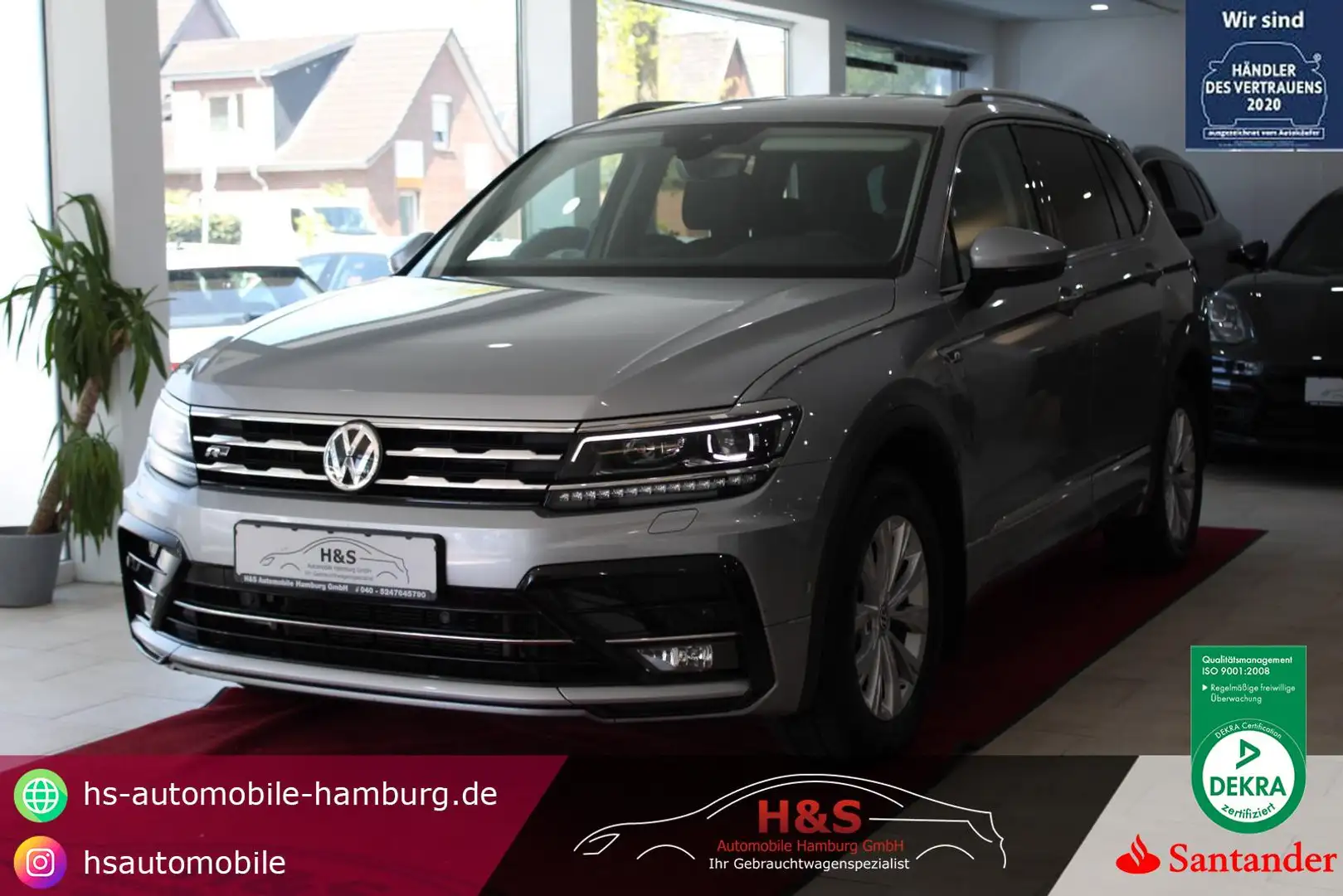 Volkswagen Tiguan Allspace 2.0 TDI 4Motion DSG Highline/R-LINE *AHK/STANDHEIZ Zilver - 1