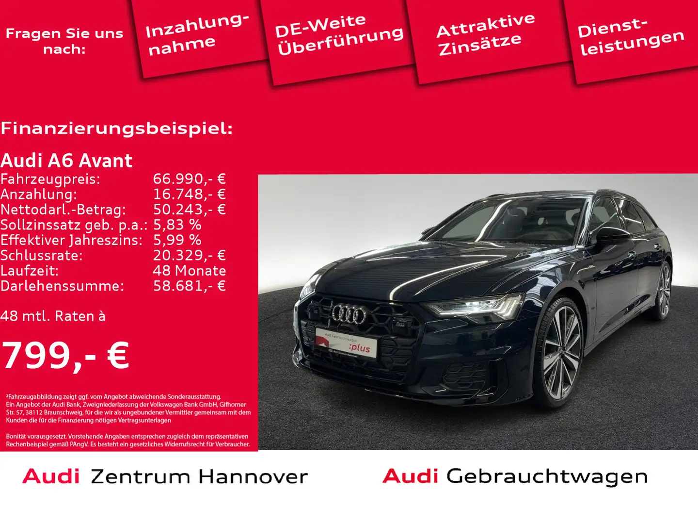 Audi A6 45 TDI qu. S line Head-Up B&O HD Matrix Azul - 1