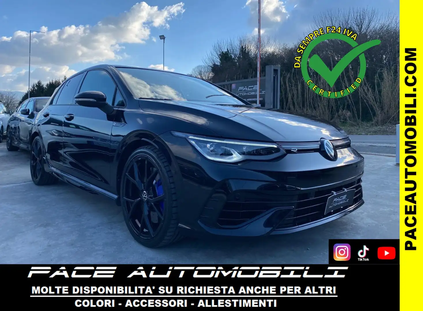 Volkswagen Golf R VIII R 8 R BLACK PACK PERFORMANCE KAMERA 19" DRIFT Nero - 1