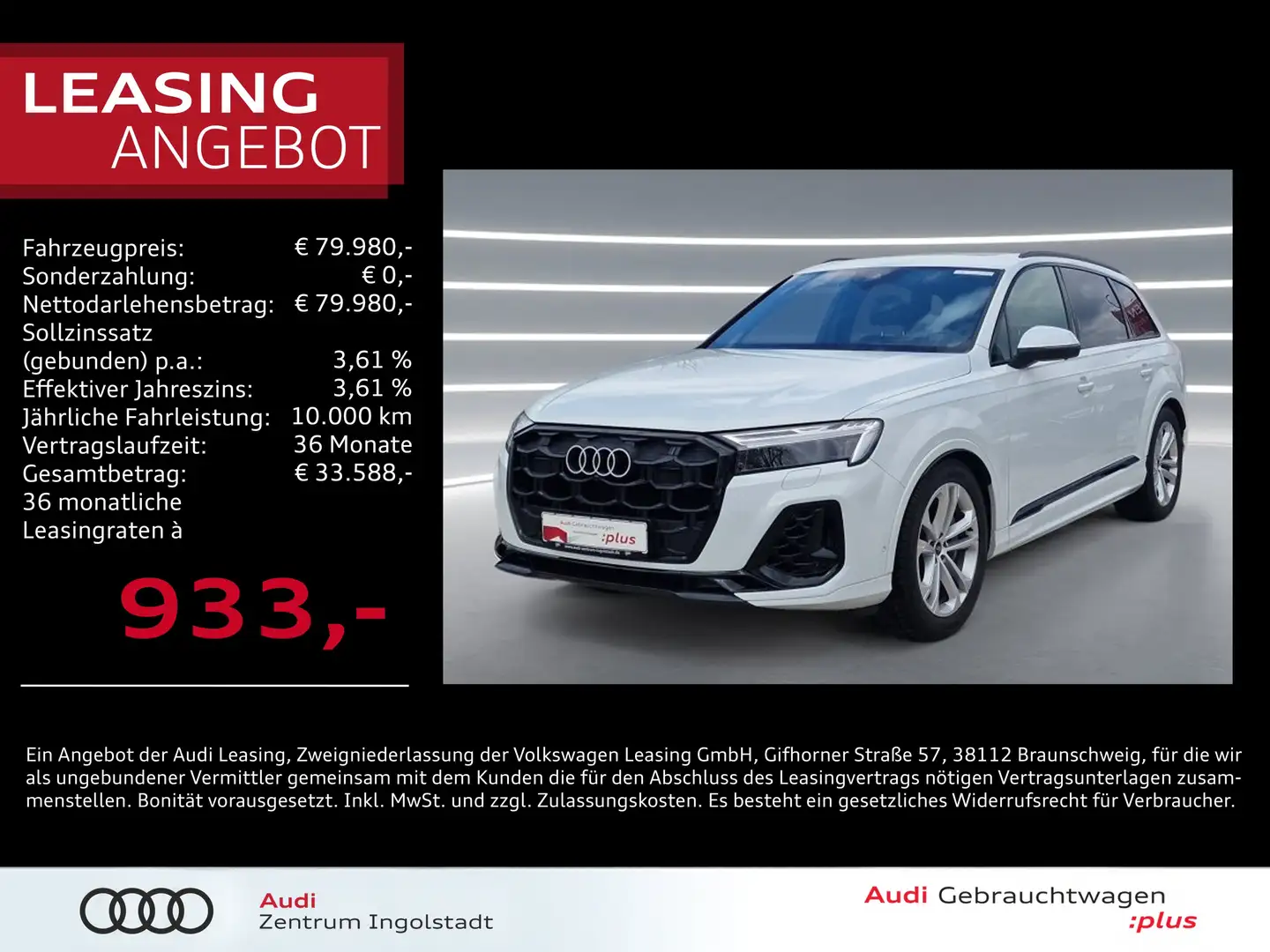 Audi Q7 55 TFSI e qu 2x S line MATRIX Pano Allradlenk. Weiß - 1