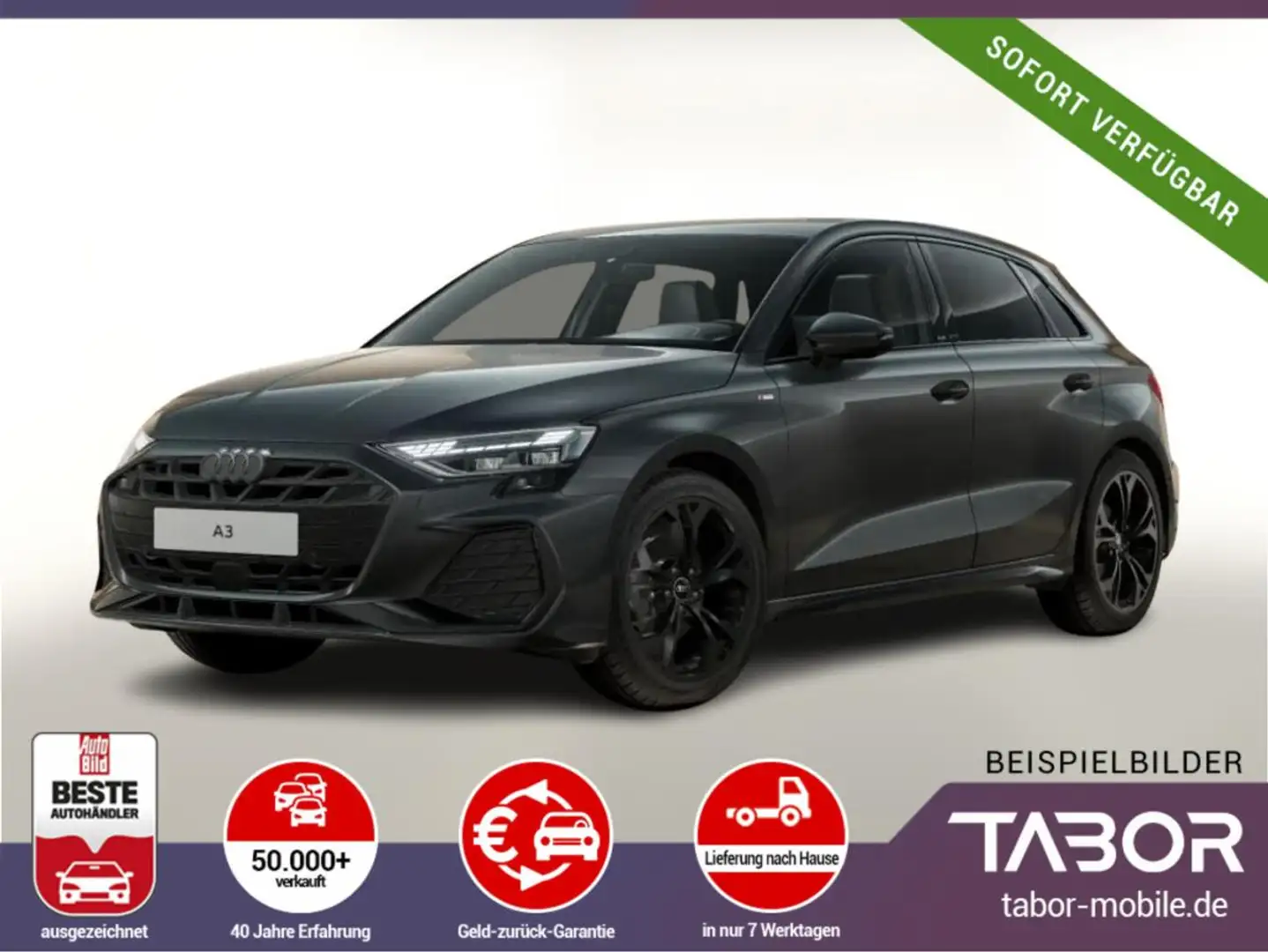 Audi A3 Sportback 35 TDI S tronic 2xS line Nav 18Z Grau - 1