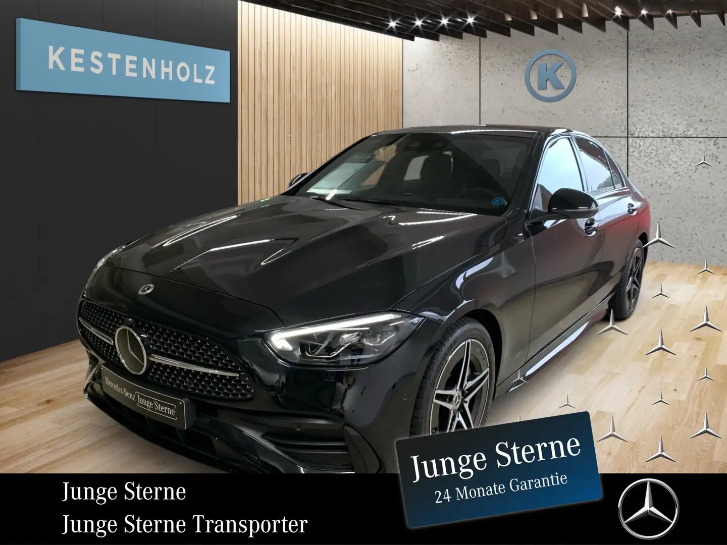 Mercedes-Benz C 200 C 200 AMG *NIGHT*SHZ*NAVI*MBUX*CARPLAY*BURMESTER Zwart - 1